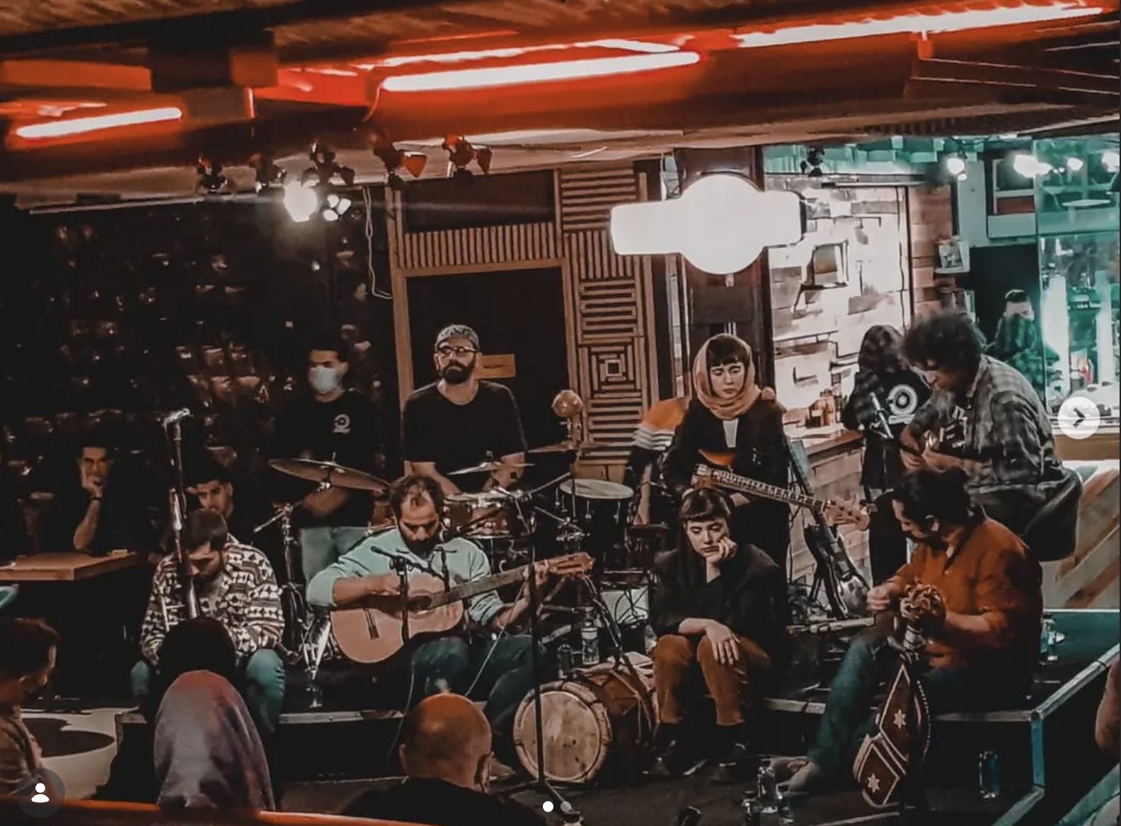 Kamakan performing in an intimate venue